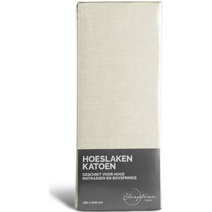 Hoeslaken - Blended Katoen - Creme - 180x200 cm - Creme - Home Care