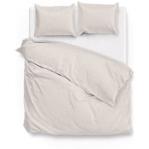 ZoHome Satinado Dekbedovertrek - Tweepersoons - 200x200/220 cm - Offwhite