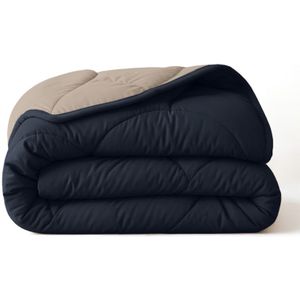 Sleeptime - Lazy - Dekbed Double Face - Antraciet / Taupe - 240x200 cm - 300 gram per m²