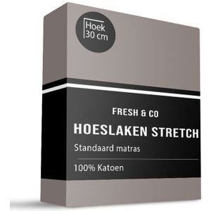 Hoeslaken - Katoen Jersey Stretch - Wit - 90x200 cm