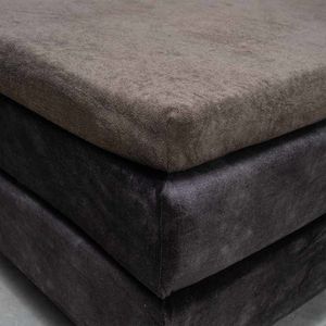 Badstof Topper Hoeslaken - Taupe - 140x200 cm - Taupe - Fresh & Co