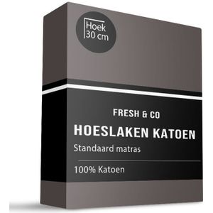 Hoeslaken - Wit - Katoen - Geschikt voor 1 Persoonsbed
