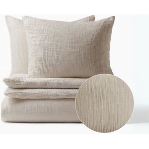 Dekbedovertrek Katoen - Lits-Jumeaux (240x220 cm) - Wit/ Groen/ Taupe/ Grijs/ Antraciet/ Beige Katoen - Dessin: Effen - Yellow Suites -
