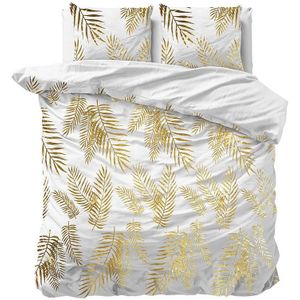 Sleeptime Leaves Dekbedovertrek - 140X200/220 + 1 x kussensloop 60x70 - Wit