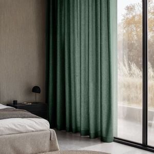 Gordijnen met Linnen Look - Haken of Ringen maat: 250 x 300 cm - materiaal: Polyether/Velours - Dekbed-Discounter.nl