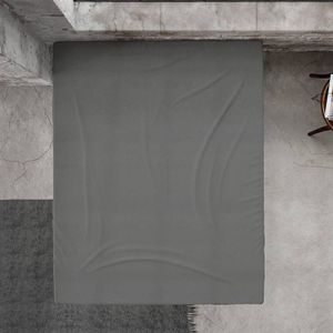 Flanellen Hoeslaken - Antraciet - 200x200 cm - Antraciet - DreamHouse Bedding