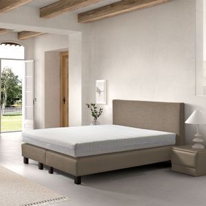 Cloud Chill - Boxspring - Taupe - Pocketvering - Inclusief Topper