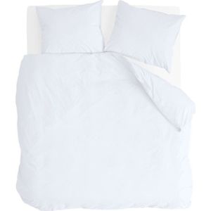Dekbedovertrek Katoen - Sleep Softly - Wit - Lits-Jumeaux (240x220 Cm) - Wit Katoen - Effen - Byrklund - Dekbed-Discounter.nl