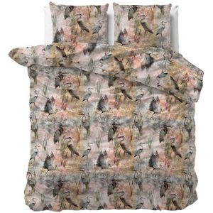 Dekbedovertrek Katoen-Satijn - Lorrien - Tweepersoons (200x200 Cm) - Meerkleurig Katoen-satijn - Natuur - Manilla - Dekbed-Discounter.nl