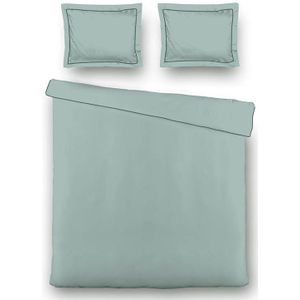 Dekbedovertrek Hotel Deluxe Turquoise Effen 200x200 Cm Luna Bedding - Dekbed-Discounter.nl