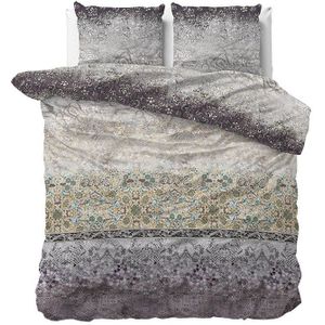Dekbedovertrek Estelle - Tweepersoons (200x200 cm) - Paars Katoen - Dessin: Patroon - Sleeptime Elegance
