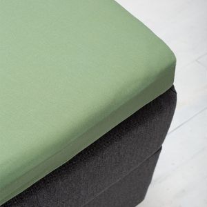 Topper Hoeslaken Katoen - Groen - 80x200 cm - Groen - Fresh & Co