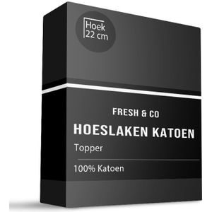 Hoeslaken - Wit - Katoen - Geschikt voor Eénpersoonsbed