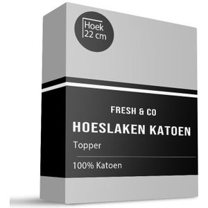 Fresh and Co - Topper Hoeslaken - Katoen - Verkoelend - Keuze Uit Meerdere Kleuren