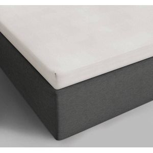 Katoenen Topper Hoeslaken - Creme - 90x220 cm - Wit - DreamHouse Bedding