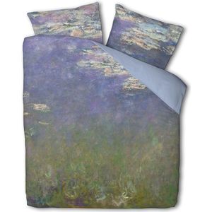 Dekbedovertrek Waterlelies - Lits-Jumeaux (240x220 cm) - Meerkleurig Katoen-satijn - Dessin: Natuur - Cloud Nine