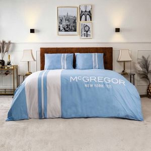 Dekbedovertrek McGregor Queens - Lits-Jumeaux (240x220 cm) - Blauw Katoen - Dessin: Strepen - McGregor