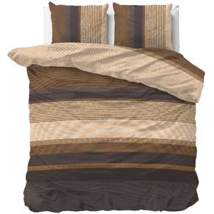 Sleeptime - Mareto - Dekbedovertrek - Taupe - Lits-Jumeaux (240x220 Cm) - Microvezel