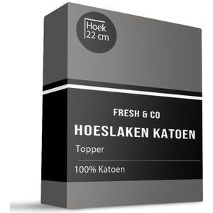 Topper Hoeslaken - Katoen - Verkoelend - 140x200 cm - Keuze Uit Meerdere Kleuren - Fresh and Co - Dekbed-Discounter.nl