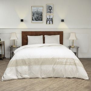 Dekbedovertrek McGregor - Katoen - Roosevelt - Off White - Tweepersoons (200x200 Cm) - Off-white & Wit Katoen - Strepen & Hotel Luxe - McGregor - Dekbed-Discounter.nl