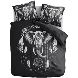 Sale: -60% | Dekbedovertrek Mystic Wisdom - Eenpersoons (140x200 Cm) - Meerkleurig Microvezel - - Fresh And Co - Dekbed-Discounter.nl