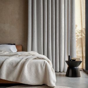 Gordijnen Bouclé - Haken of Ringen maat: 250 x 150 cm - materiaal: Bouclé - Dekbed-Discounter.nl