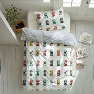 Sale: -40% | Kinderdekbedovertrek Katoen - 140x200 Cm Meerkleurig - Dieren - Fresh And Co Kids - Dekbed-Discounter.nl