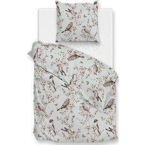 Dekbedovertrek Katoen - (x240 cm) - Grijs Flanel - Dessin: Dieren, Natuur - Zo!Home - Dekbed-Discounter.nl