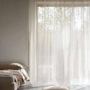 Vitrage Gordijnen - Haken of Ringen maat: 250 x 300 cm - materiaal: Polyether - Dekbed-Discounter.nl