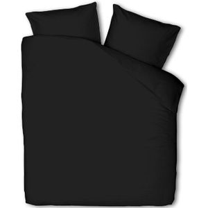 Dekbedovertrek Luna Uni - Eenpersoons (140x220 cm) - Zwart/ Wit/ Blauw/ Geel/ Groen/ Antraciet Microvezel - Dessin: Effen - Luna Bedding -