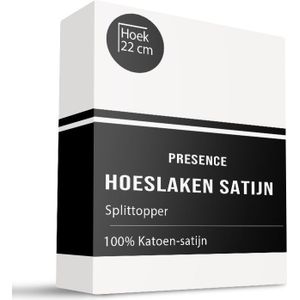 Presence - Splittopper Hoeslaken - Satijn - Wit - 200x210 cm