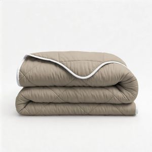 1+1 Gratis Wasbaar Lazy Dekbed Zonder Overtrek - Zonder Overtrek - Taupe - Dekbed-Discounter.nl