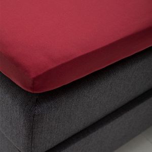 Topper Hoeslaken - Katoen - Rood - 90x200cm - Rood - Fresh And Co - Dekbed-Discounter.nl