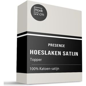 Topper Hoeslaken - Satijn - Creme - 140x200 cm - Creme - Dekbed Discounter - Dekbed-Discounter.nl