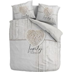 Sale: -60% | Dekbedovertrek Lovely Bedroom - Eenpersoons (140x200 Cm) - Meerkleurig Microvezel - - Fresh And Co - Dekbed-Discounter.nl
