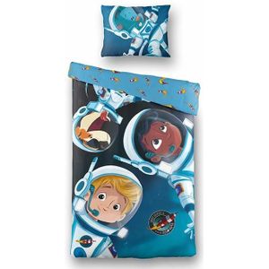 Dekbedovertrek De Kleine Astronaut Space Crew - (x cm) - Meerkleurig Katoen - Dessin: - Divers
