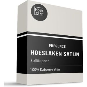 Splittopper Hoeslaken - Satijn - Creme - 180x200 cm - Creme - Presence - Dekbed-Discounter.nl