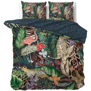 Dekbedovertrek Katoen-Satijn - Augusta - Tweepersoons (200x200 Cm) - Meerkleurig Katoen-satijn - Natuur & Dieren - Manilla - Dekbed-Discounter.nl