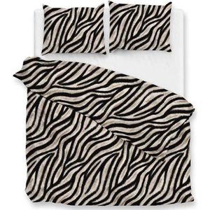 Dekbedovertrek Katoen - (x cm) - Zwart/ Bruin Flanel - Dessin: Dieren - Zo!Home - Dekbed-Discounter.nl