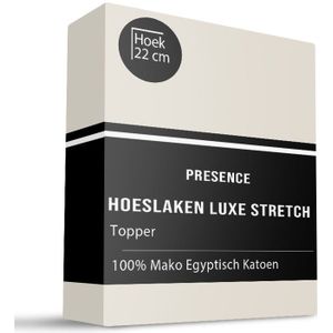Topper Hoeslaken - Mako Jersey Katoen - 7080x200cm - Creme - Presence - Dekbed-Discounter.nl