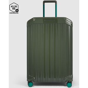 Piquadro PQ Light Großer Trolley Koffer mit 4-Rollen, erweiterbar4 Rollen Foresta Verde