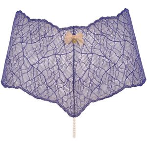 Bracli - Sydney Panty Blau - Luxus Perlenstring Dessous Größe Plus
