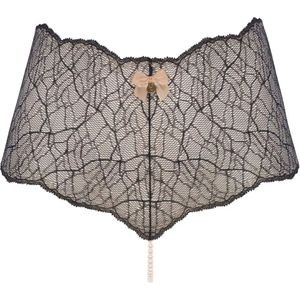 Bracli - Sydney Strumpfhose Schwarz - Luxus Perlenstring Dessous Größe L