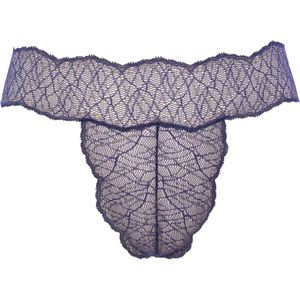 Bracli - Sydney Perlen-Tanga Blau - Luxus-Dessous für Männer mit Perlen Größe S