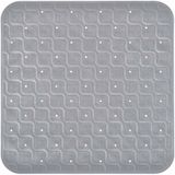 Antislip badmat grijs 53 x 53 cm rubber - douchemat anti slip - antislipmat - badmat - Wasbaar en antibacterieel