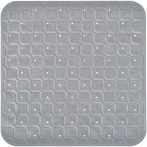 Antislip badmat grijs 53 x 53 cm rubber - douchemat anti slip - antislipmat - badmat - Wasbaar en antibacterieel