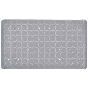 Antislip badmat grijs 70 x 40 cm rubber - douchemat anti slip - antislipmat - badmat - Wasbaar en antibacterieel