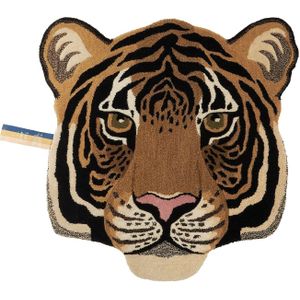 Rajah Tiger head vloerkleed L - 1.45.10.071.080.5