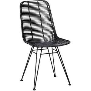 Studio rotan stoel zwart