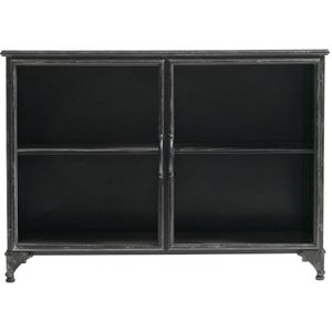 Downtown ijzeren kast - zwart 104x35x74cm